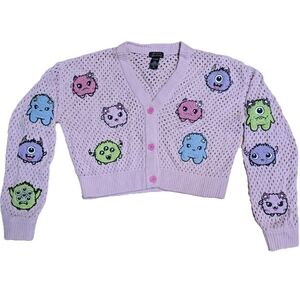 Sweet Society Fuzzy Monster Girls Cardigan Size Xtra-Large